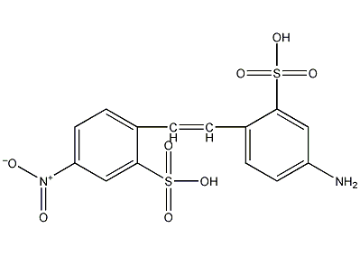 4-Amino-4'-nitrostilbene-2,2'-disulfonic acid structural formula