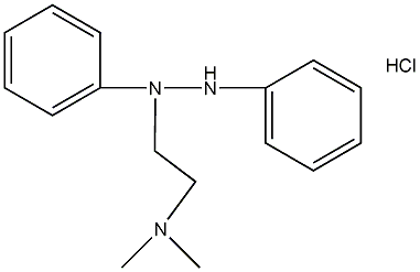Structural formula of benzylpyridine hydrochloride
