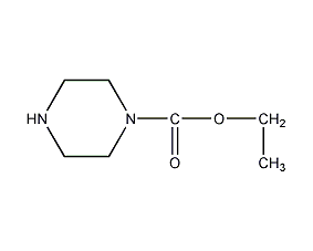 1-Piperazine carboxylic acid ethyl ester structural formula