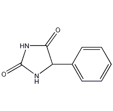 5-Phenylhydantoin Structural Formula