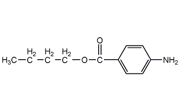Butyl para-aminobenzoate structural formula