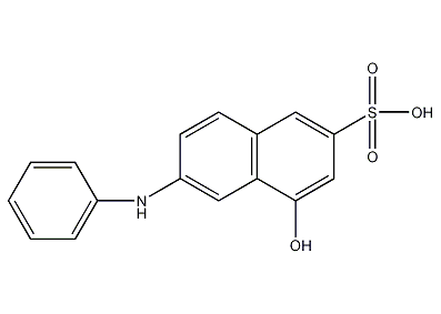 7-anilino-1-hydroxynaphthalene-3-sulfonic acid structural formula