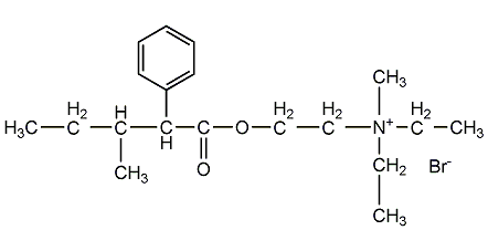 Structural formula of pentaxonium bromide