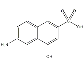 6-amino-4-hydroxy-2-naphthalenesulfonic acid structural formula