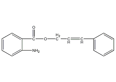 Structural formula of cinnamic anthranilate