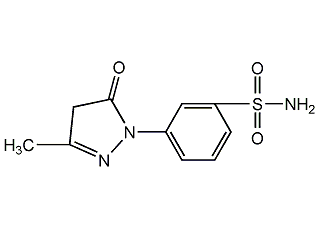 3-methyl-1-(3'-phenylaminosulfonate)-5-pyrazoline  Ketone structural formula
