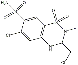 Methylchlorothiazide structural formula