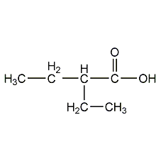 2-ethylbutyric acid structural formula