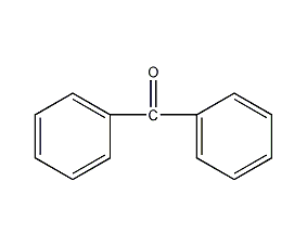 Structural formula of benzophenone