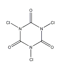 Trichloroisocyanuric acid structural formula