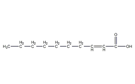 Trans-2-decenoic acid structural formula