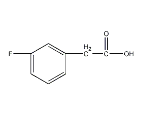 Structural formula of m-fluorophenylacetic acid