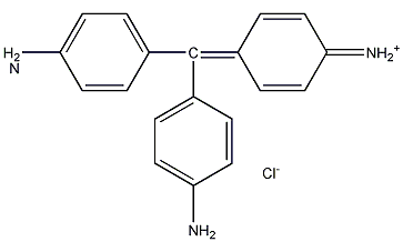 Structural formula of pararosaniline hydrochloride