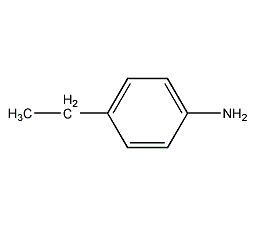 Structural formula of p-ethylaniline