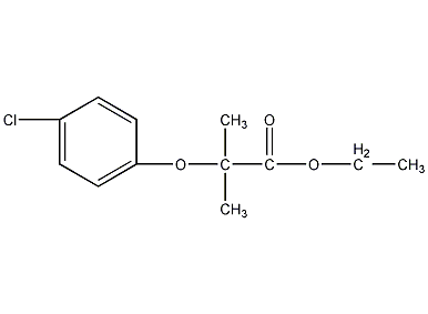 Clofibrate structural formula