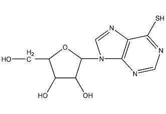 6-mercaptopurine nucleoside structural formula