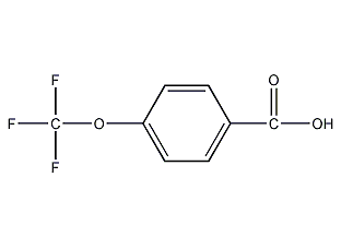 4-(trifluoromethoxy)benzoic acid structural formula