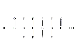 Structural formula of octafluoroadipic acid