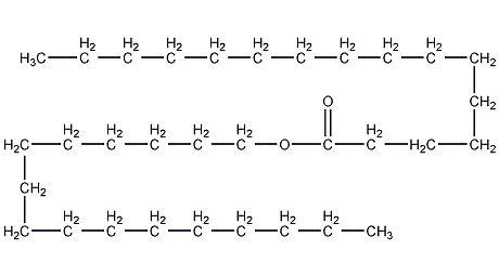 Structural formula of palmityl palmitate