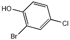 2-Bromo-4-chlorophenol structural formula