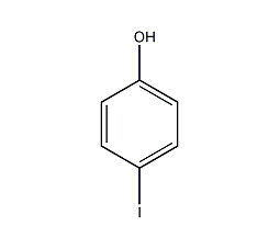 Structural formula of p-iodophenol