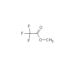 Structural formula of methyl trifluoroacetate