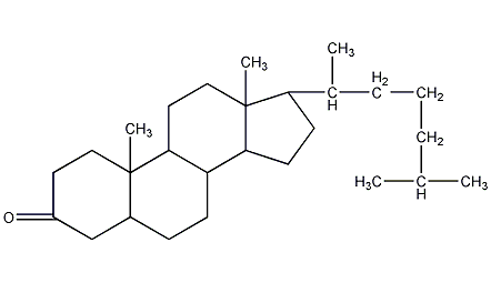 5α-cholestan-3-one structural formula