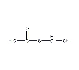 Structural formula of ethyl thioacetate