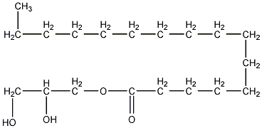 Glyceryl monopalmitate structural formula