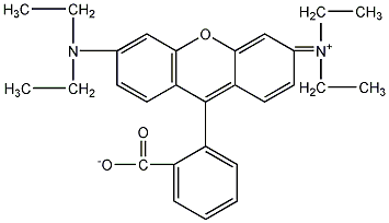 Rhodamine B basic structural formula