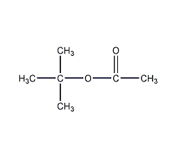 Structural formula of tert-butyl acetate