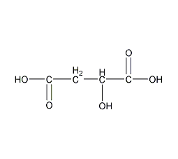 D(+)-hydroxysuccinic acid structural formula