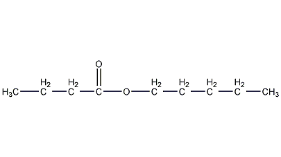Amyl butyrate structural formula