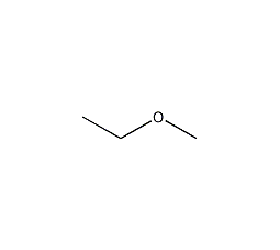Structural formula of methyl ethyl ether