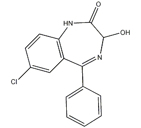 Oxazepam structural formula
