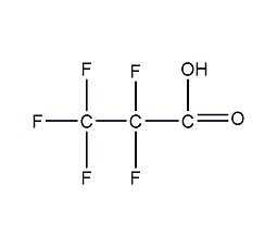 Pentafluoropropionic acid structural formula