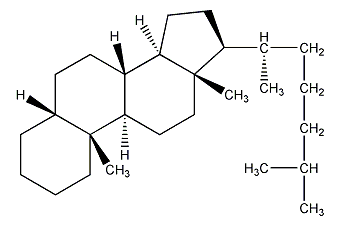 5β-cholestane structural formula