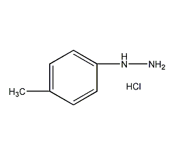 Structural formula of p-methylphenylhydrazine hydrochloride