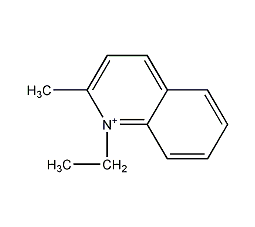 1-ethyl-2-methylquinolinium iodide structural formula
