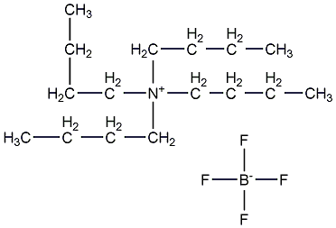Tetrabutyl ammonium tetrafluoroborate structural formula