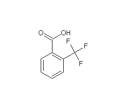 Structural formula of o-trifluoromethylbenzoic acid