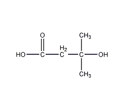 3-hydroxy-3-methylbutyric acid structural formula