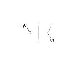 2-Chloro-1,1,2-trifluoroethyl methyl ether structural formula