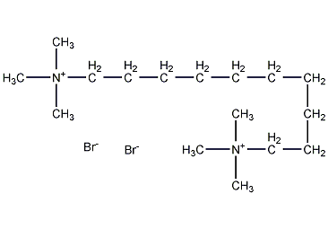 Structural formula of decahydrocarbon quaternary ammonium bromide