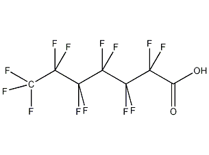 Perfluoroheptanoic acid structural formula
