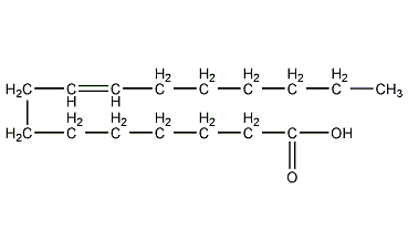 Palmitoleic acid structural formula