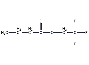 Butanoic acid-2,2,2-trifluoroethyl ester structural formula