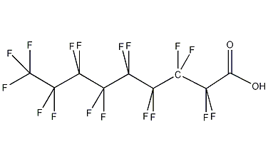 Heptafluorononanoic acid structural formula
