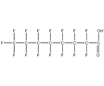 Perfluorooctanoic acid structural formula