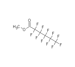 Structural formula of methyl undecafluorohexanoate